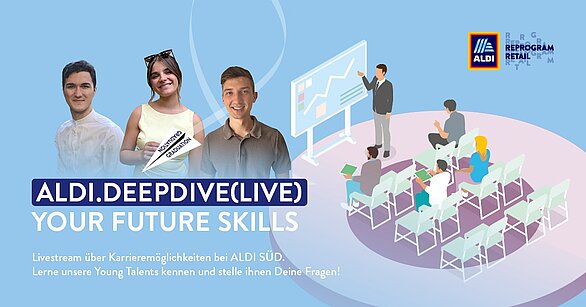 Live-Stream über den Arbeitsalltag von Young Talents bei der ALDI DX